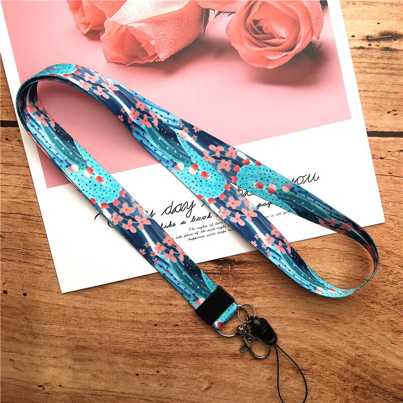 Lanyard for Keys flower lanyard for iphone 7 Samsung Phones MP3 USB Flash Drives Keys Keychains ID Name Tag Badge Holders