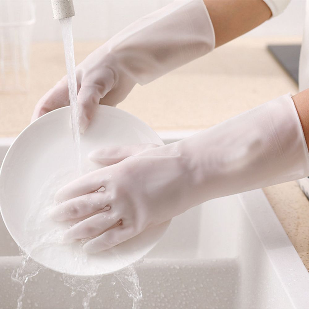 Guantes de limpieza de silicona, manoplas impermeables de goma y látex para lavar platos, utensilios de limpieza de cocina, accesorios de baño, 1 par