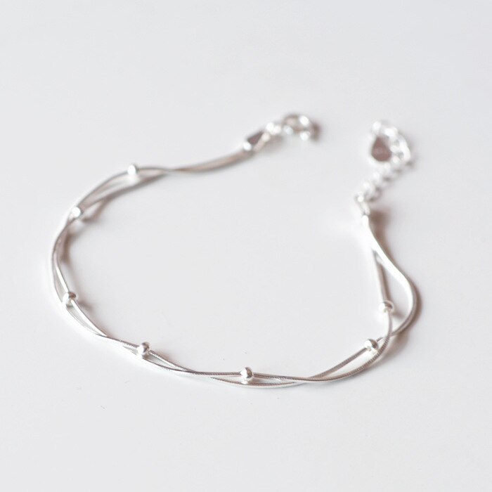 mode-sieraden Mooie 925 sterling zilveren armbanden Rood hart Eenvoudige persoonlijkheid Zoete armbanden