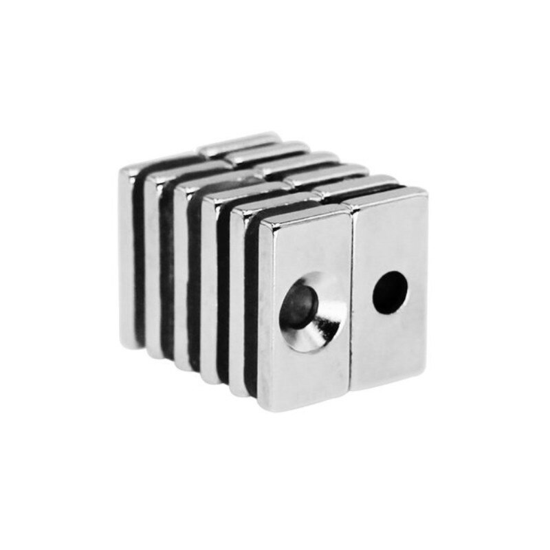 Imán potente de 4mm para láminas, 5 ~ 100 Uds., 20x10x3mm, 4mm, imanes permanentes de neodimio fuertes de 20x10x3-4mm