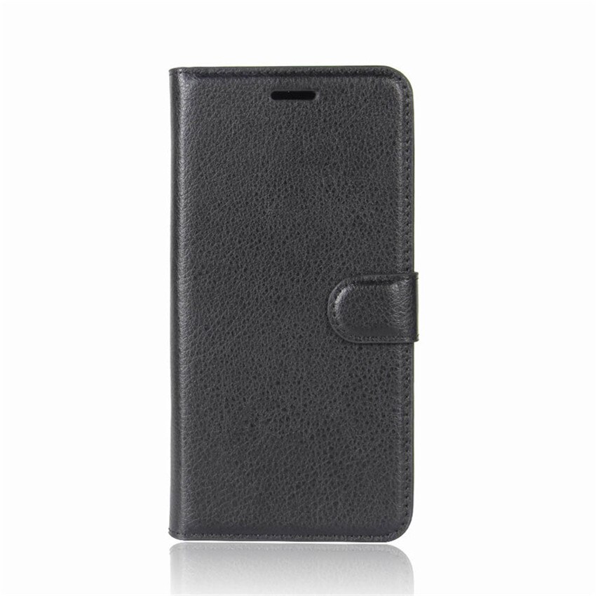 For Huawei Y6 Pro TIT-U02 TIT-L01 Case Leather Flip Back Cover For Huawei Y6 Pro Enjoy 5 Honor 4C Pro TIT U02 L01 Phone Cases: Black