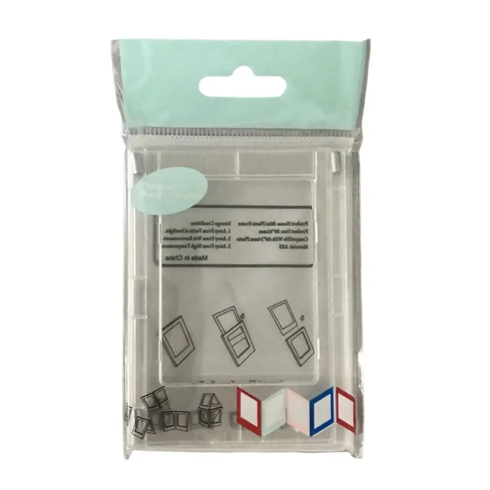 3-Inch Fotolijst Magneet Frame Voor Polaroid Foto Mini Acryl Magnetische Fotolijsten Transparant Acryl Display Stand: WHITE