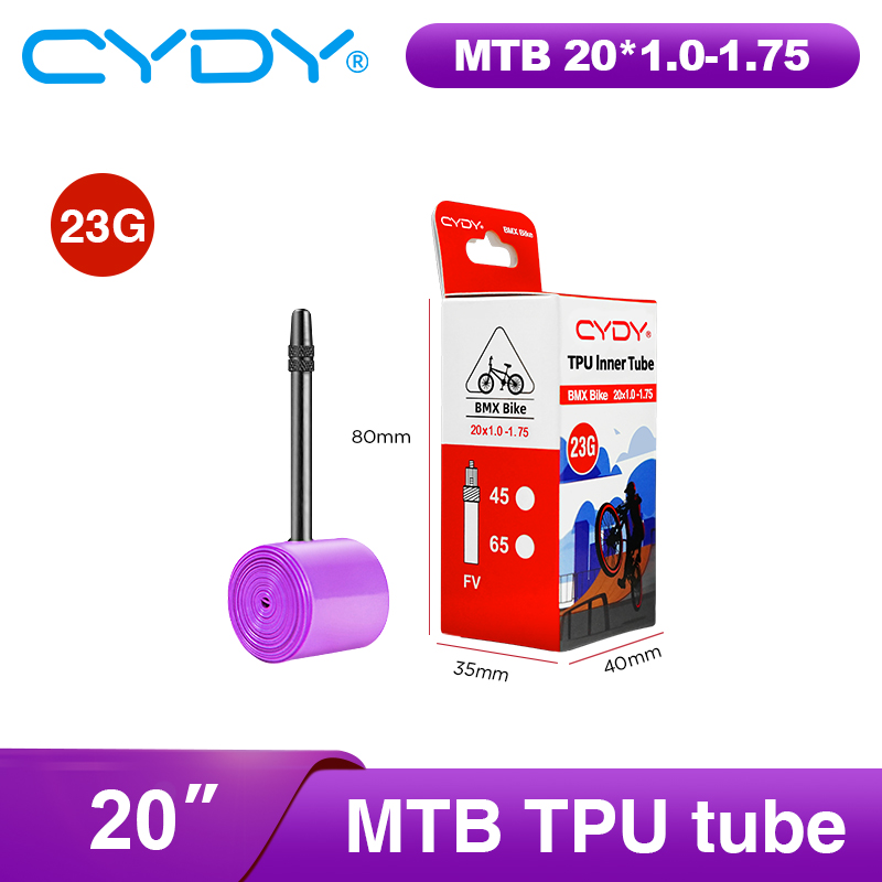 23g CYDY TPU Bike Inner Tube Camera 20" 406 20x1.0 1-1/8 1-1/4 1.25 1.35 1-3/8 1.5 1.75 pneu Valve 45/65mm BMX Bicycle Tire Tyre
