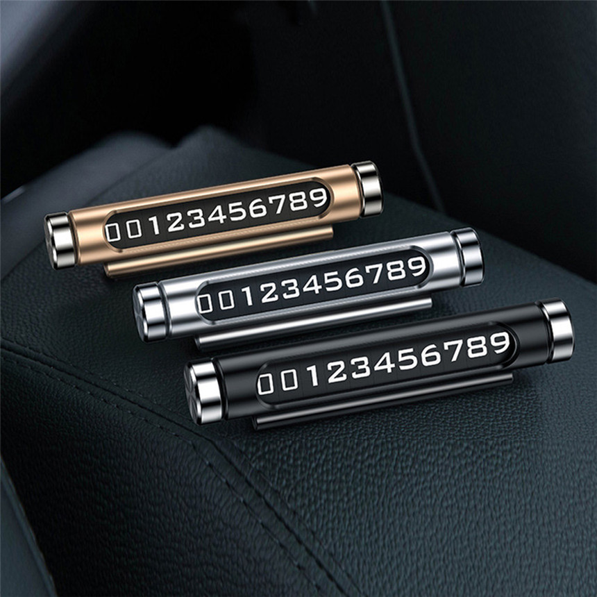 CARPRIE Auto Tijdelijke Parkeerkaart Lichtgevende Telefoon Nummerplaat Auto Stickers High-end Atmosferische Nummer Plaat