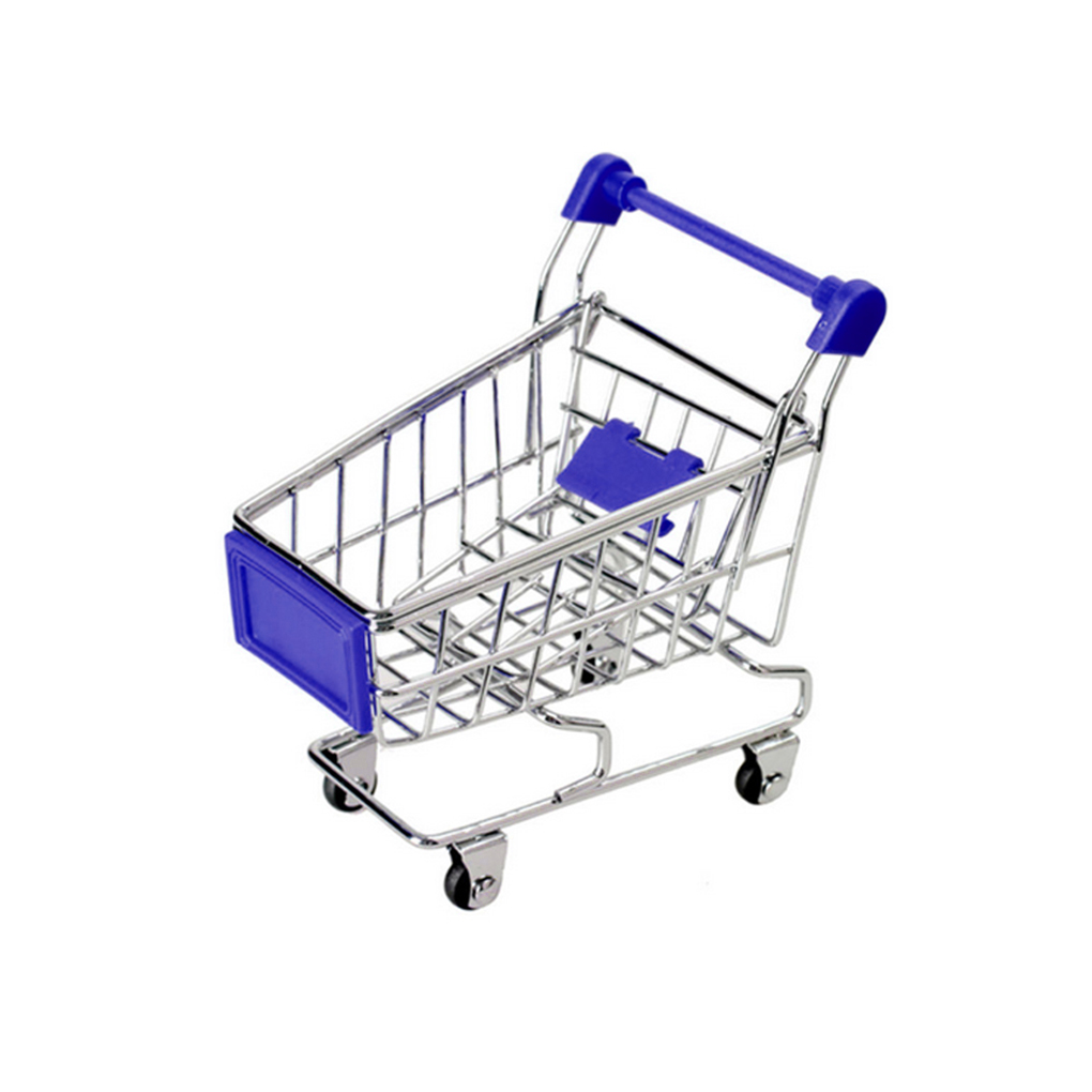 Baby Kids Simulation Mini Shopping Cart Toys Handcart Supermarket Storage Basket Trolley Toy