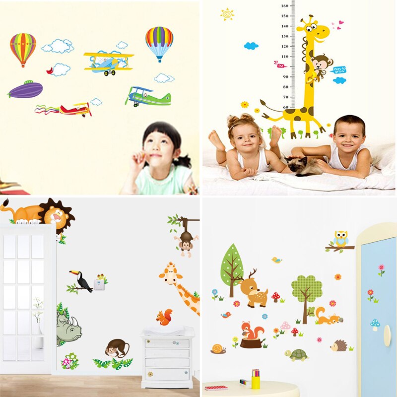 Cartoon Flower Wall Sticker for Kids Rooms Living Room Wall Decor Stickers Home Decoration Decal Window Kitchen Wallpaper Poster
