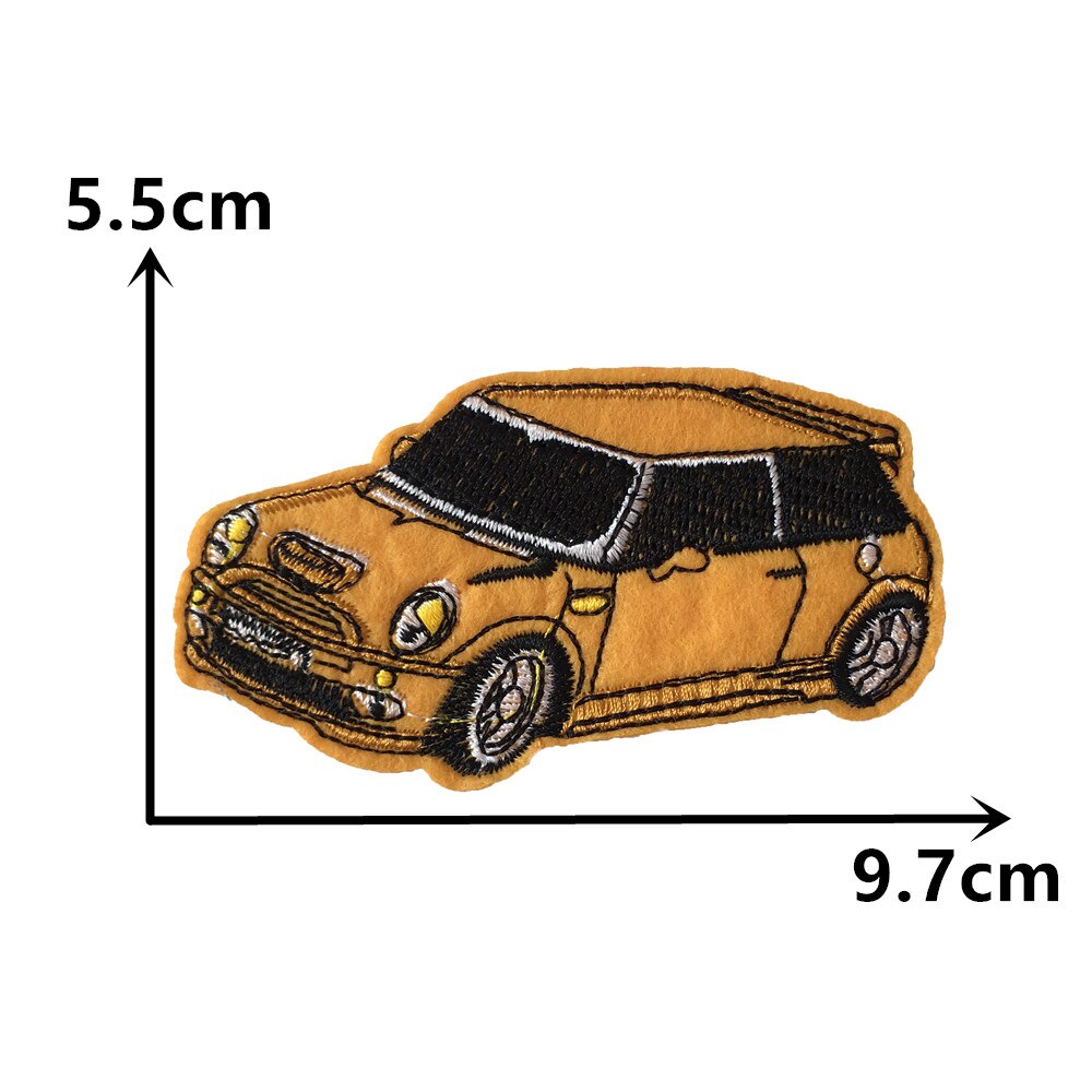 Fashion Cartoon Car łatka naszywka najnowsza termoprzylepna łatka haft szycie ubrań DIY odzież prasowanie akcesoria do aplikacji: C6906