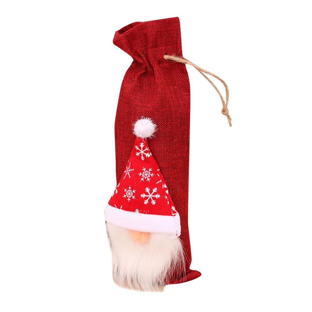 Santa Claus Christmas Tree Wine Bottle Covers Decoration Christmas Halloween Year Bags Holders Ornaments Navidad#45