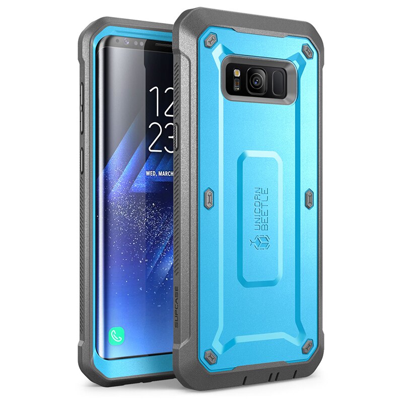 Voor Samsung Galaxy S8 Case 5.8 Inch Supcase Ub Pro Full-Body Robuuste Holster Cover Met Ingebouwde screen Protector Voor Galaxy S8: Blue