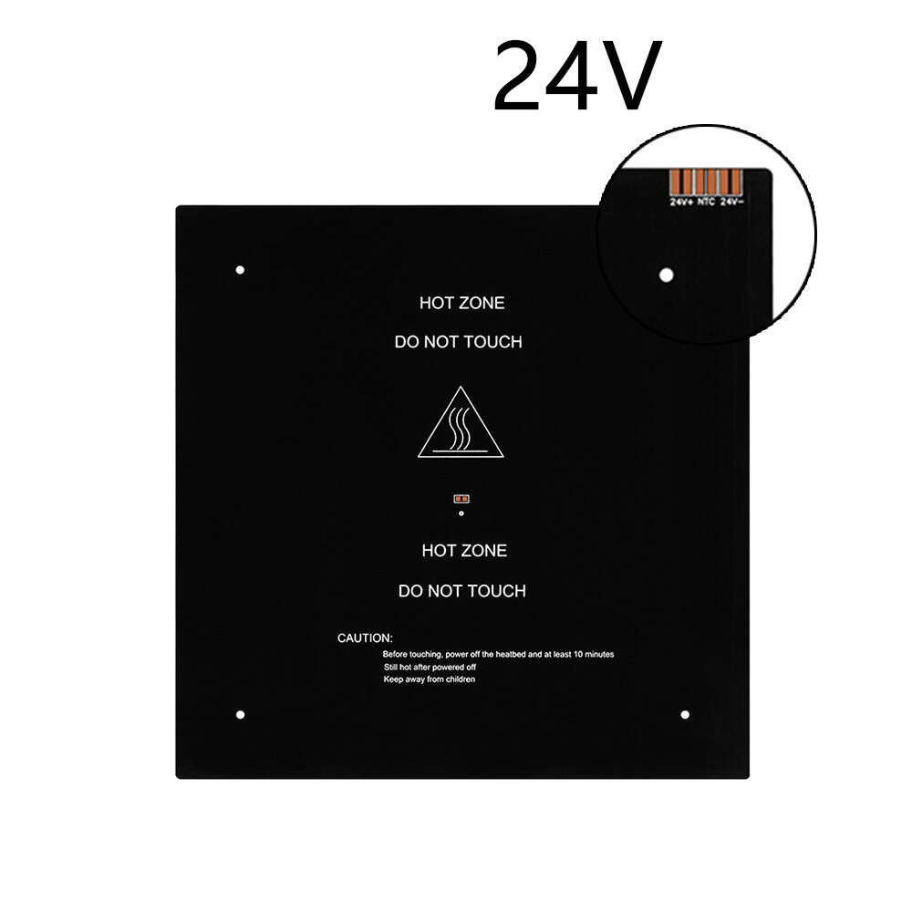 Pieza de impresora 3D MK3 heatbed 220x22 0/250/300x20 0/310 310mm x 12V/24V, cama calefactable de aluminio mejorada para impresora 3d: 310x310x3.0mm 24V