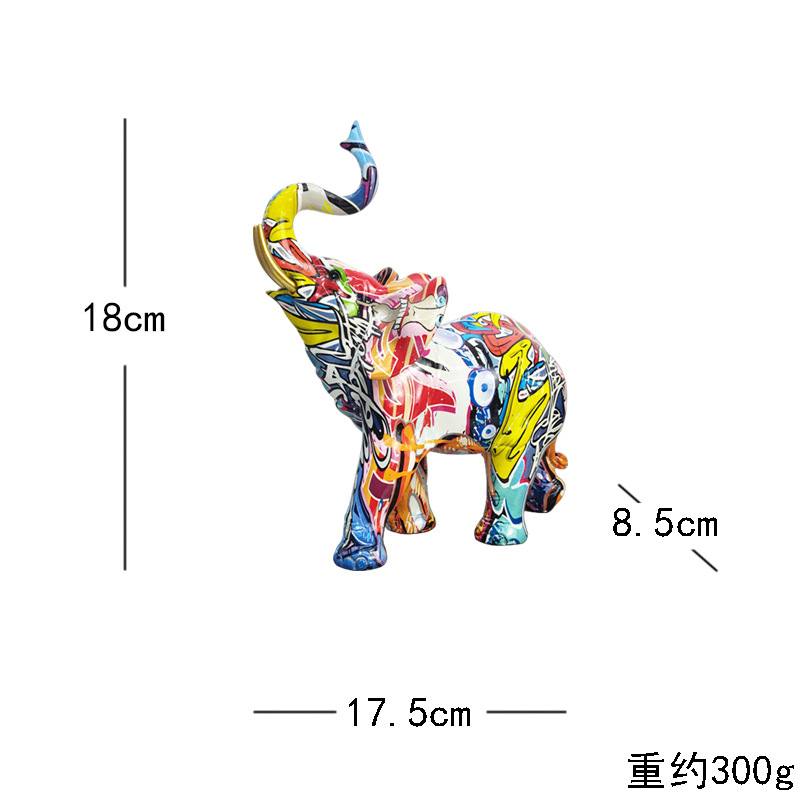 home decor dazzle elephant decoration, living room, lobby, wine cabinet table top, modern arts and crafts decoration: Trumpet Style 1