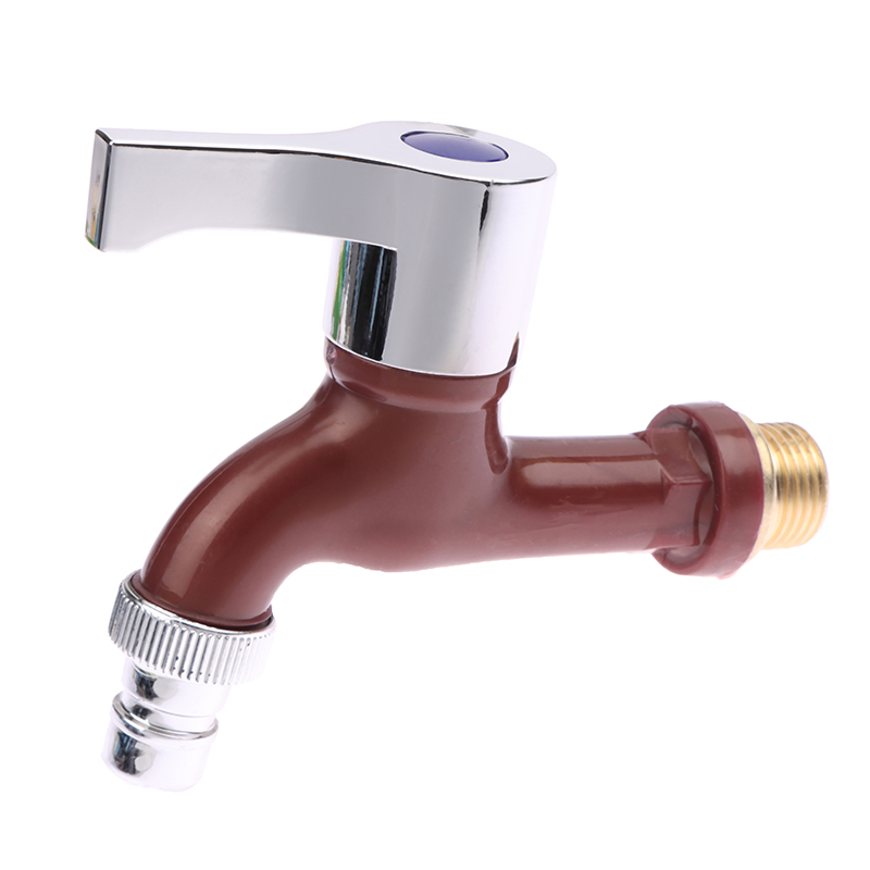 Garden Balcony Water Tap 1/2" Male Thread Washing Machine Faucet Wall Mount Plastic Water Hose Quick Connector