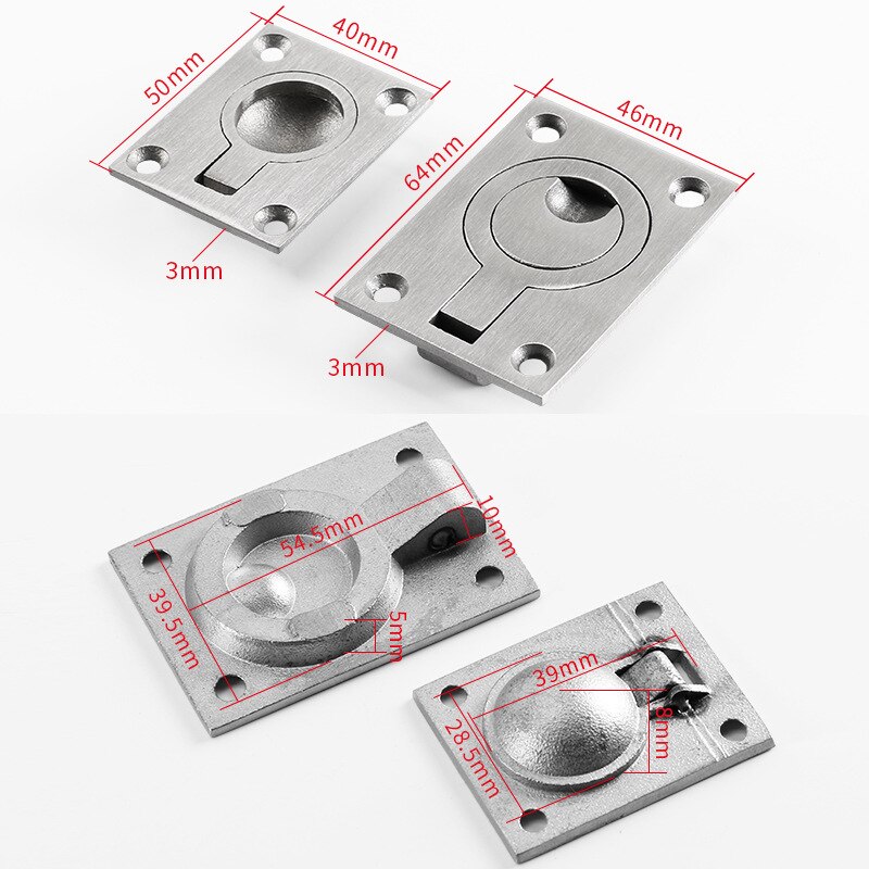 Durevole acciaio inossidabile marino barca ponte boccaporto a filo maniglia di sollevamento anello manopole per porte maniglie anello di trazione hardware per yacht