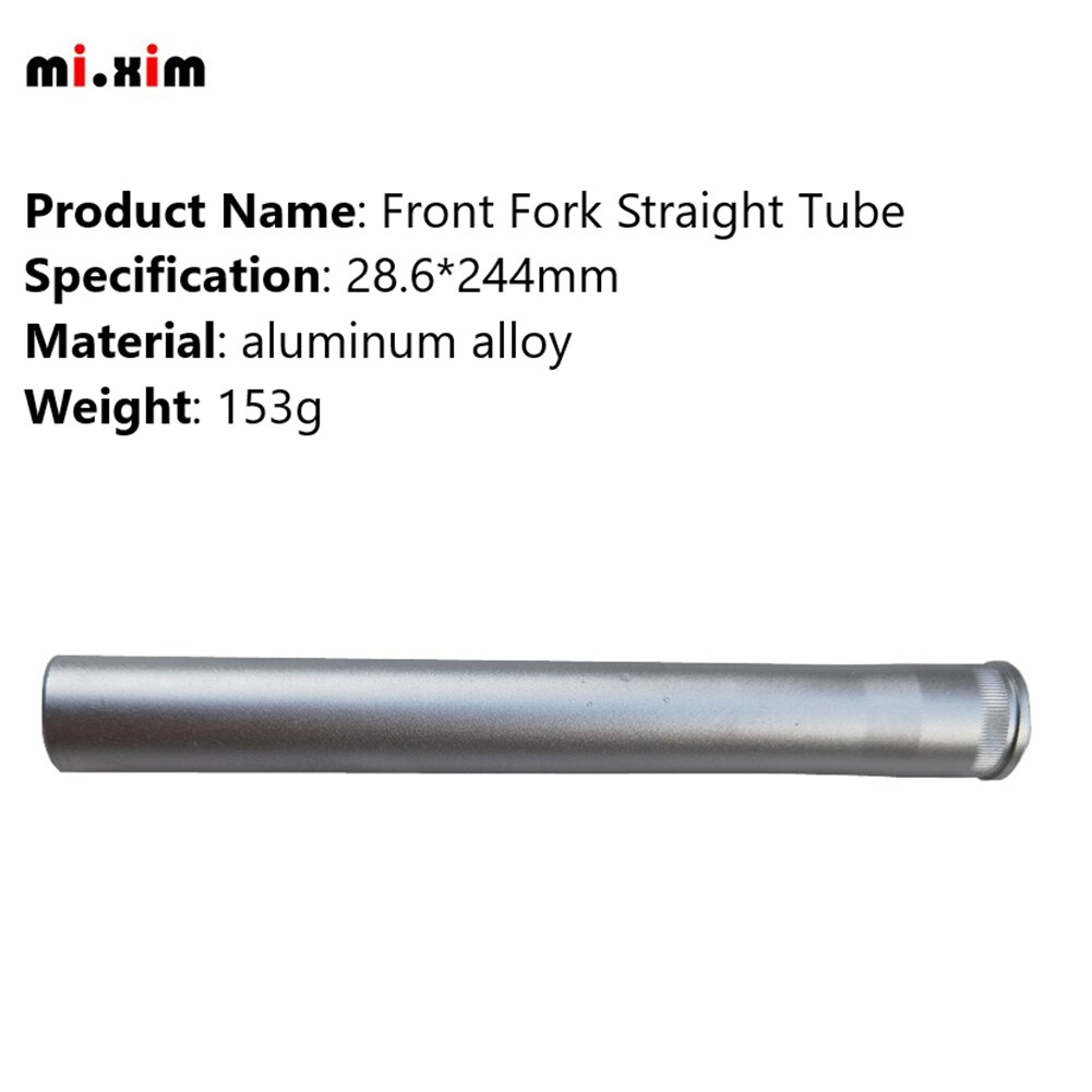 Mountain Bike Front Fork Extension Head Tube Aluminum Alloy Bicycle Fork Head Tube 28.6x244mm Straight Pipe Standpipe