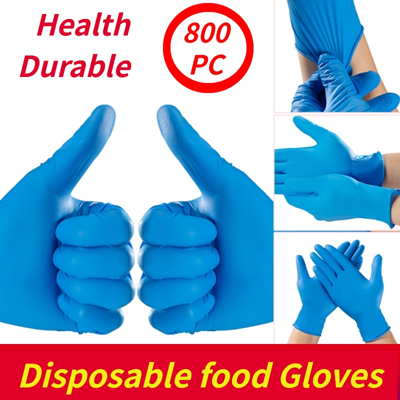 Wegwerp Handschoenen Latex Rubber Nitril Handschoenen Voor Huishoudelijke Schoonmaakmiddelen/Keuken/Werk/Afwas Handschoenen Handschoenen Blauw 100 Stuks * 80