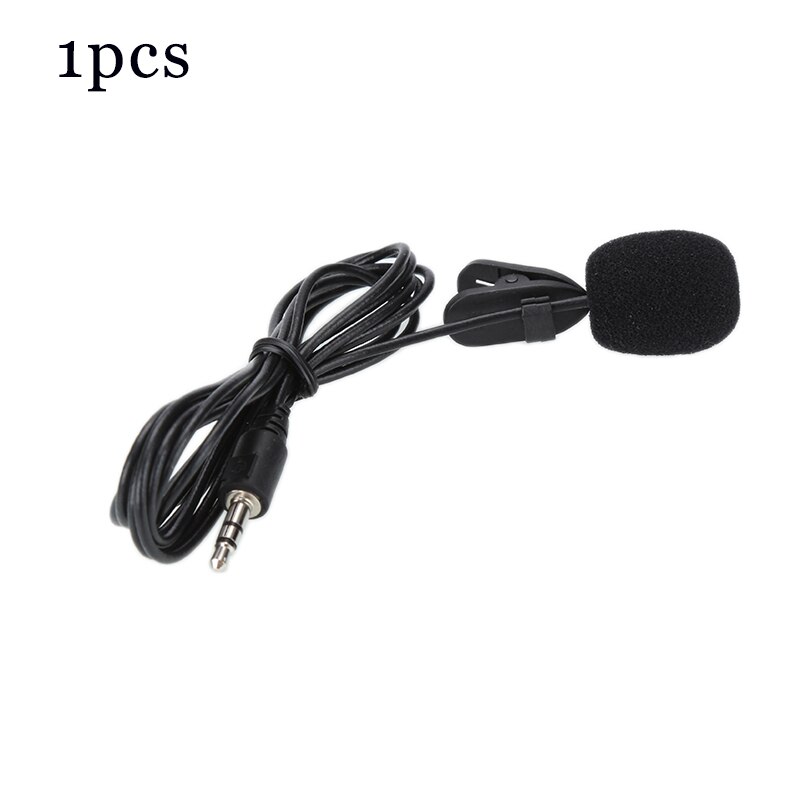External Clip-on Lapel Lavalier Microphone 3.5mm Jack For SmartPhone Recording PC Omnidirectional Condenser Mic Phone 1.5m Micro: 1pcs