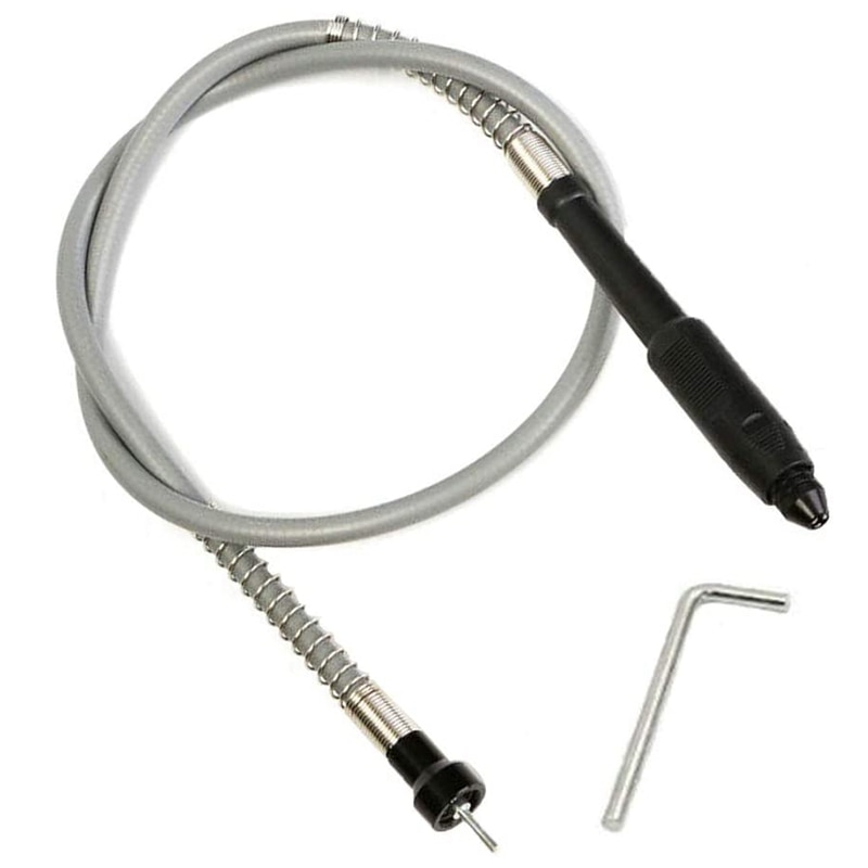 3.2mm/1/8inch Shaft Adapter Attachment, Flexible Drill Shaft Extension Keyless Chuck for Compatible Rotary Grinder Tool