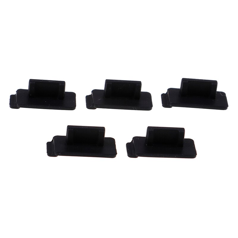 Stofdicht Preventie Voor Pc Notebook 5 Pcs Standaard Usb Stof Plug Port Charger Cover Jack Interface: 5pcs Black