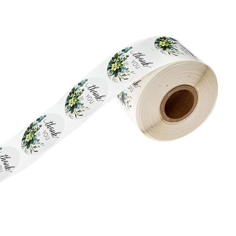 500Pcs Thank You Stickers for seal label Greenery ... – Grandado