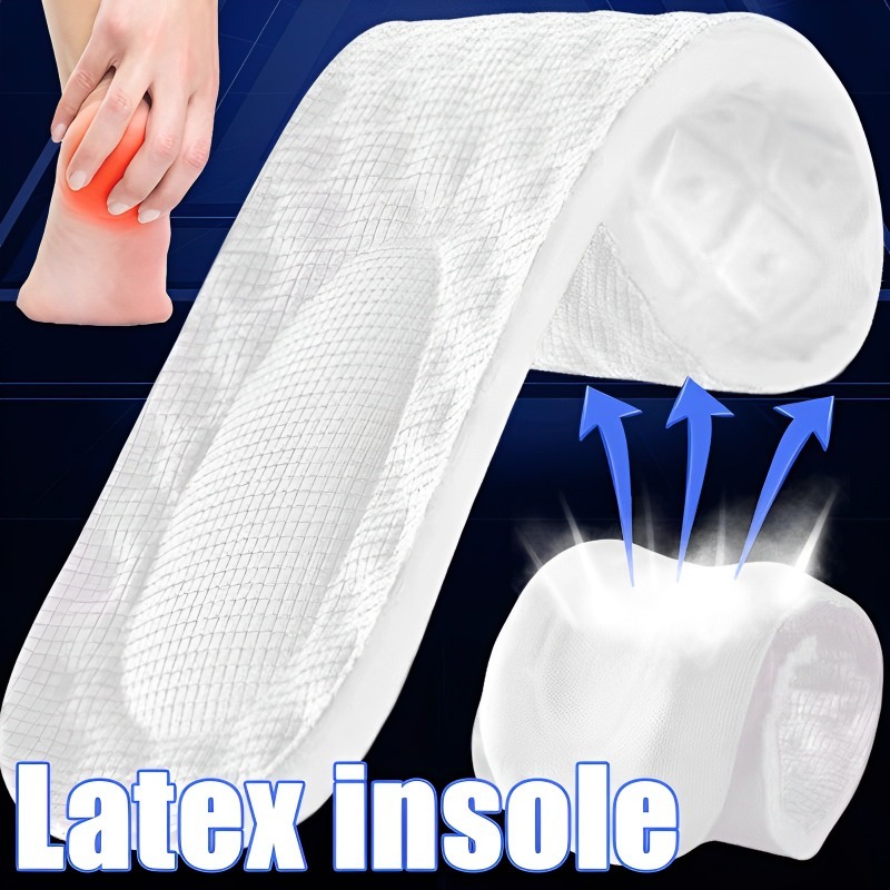 Latex Memory Foam Insoles for Men'S Soft Foot Support Shoe Pads Soft Breathable Orthopedic Sport Insole Feet Care Insert Cushion