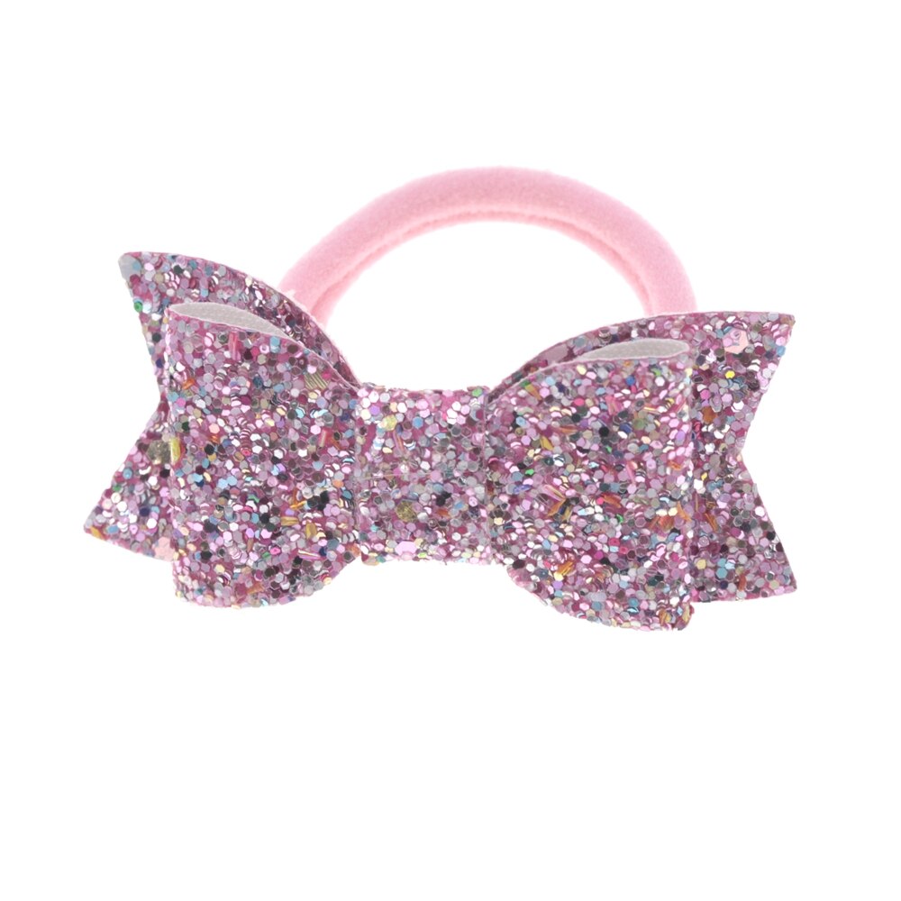 Baby nylon pannband med paljett rosett flicka diy blomma elastiskt pannband barn huvudbonader barn håraccessoarer: 7