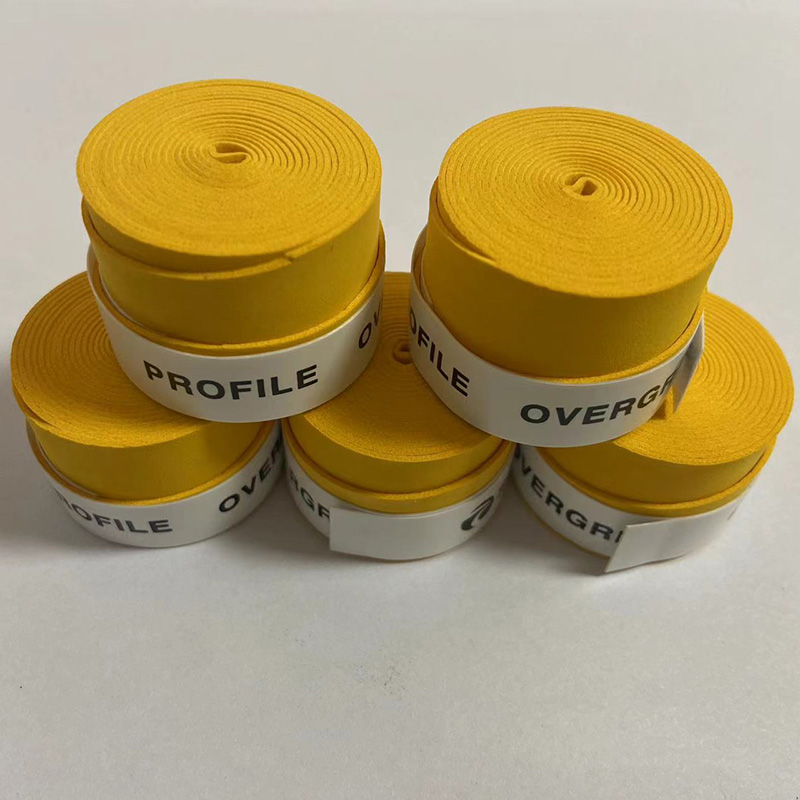 5PCS ZARSIA Tennis Racket Overgrip Dry Feel Badminton Tennis Racket Sweatband: Yellow