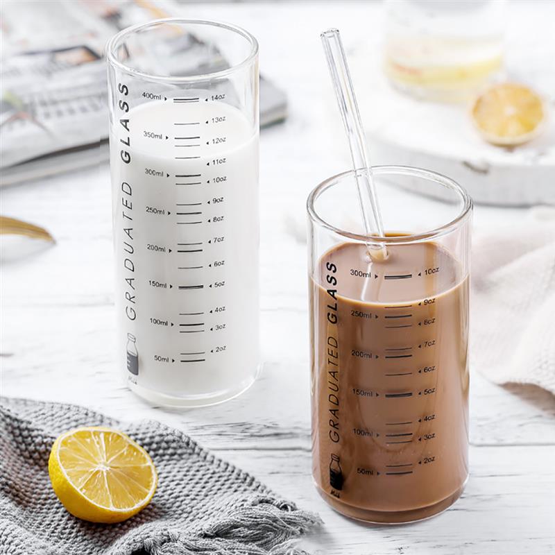 Verre à boire de 11.16oz verre à eau multi-usage | Verre à bille avec mesure