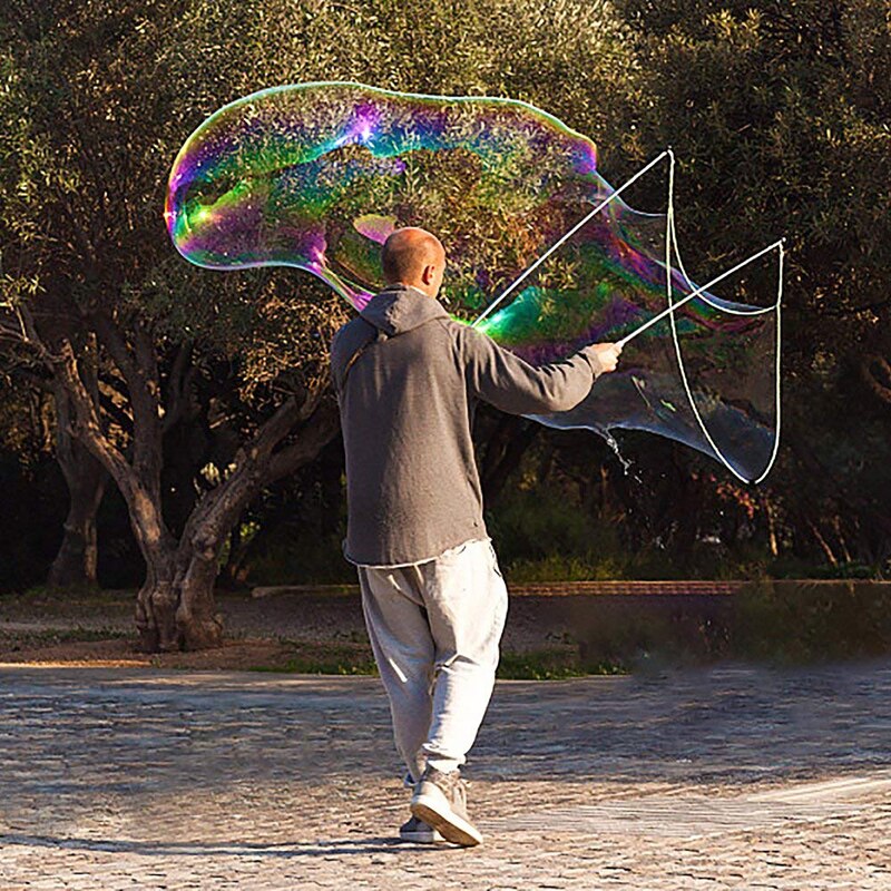 Outdoor Verlengen 47Cm Westerse Zwaard Vorm Bubble Wand Lange Enorme Bubbels Kinderen Speelgoed Kinderen Baby Regenboog Wereld Bubble Swing
