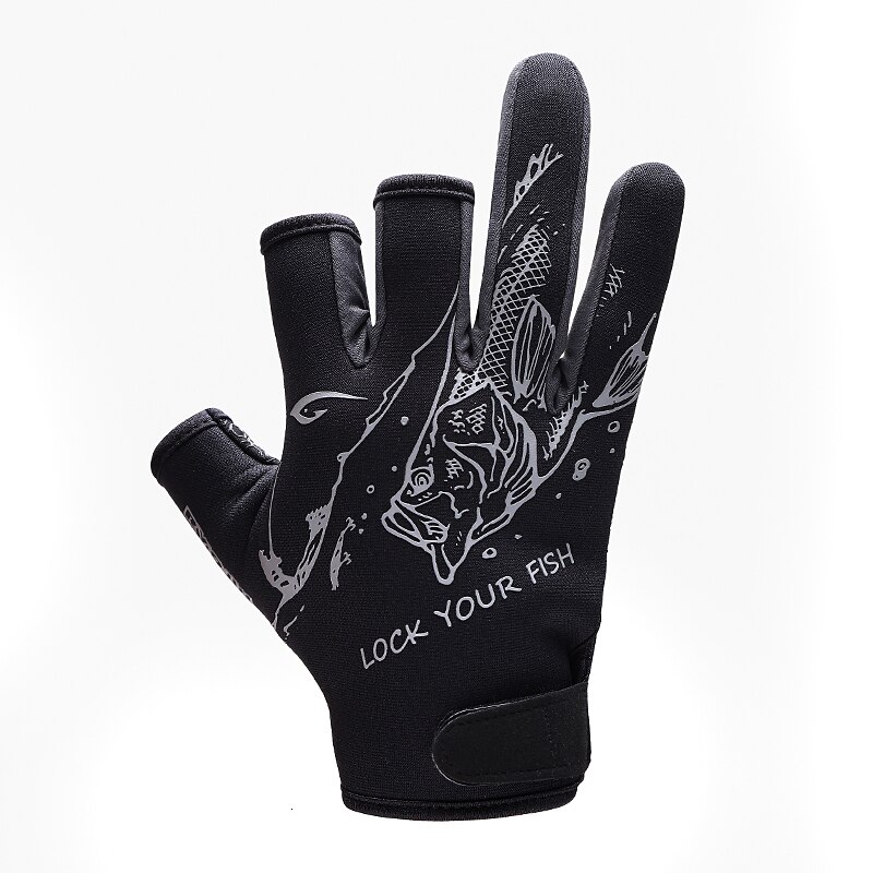 Hommes hiver trois doigt coupe gants de pêche épaississement imperméable garder au gant de pêche résistant au froid résistant à l'usure M-L-XL: Vert clair / XL
