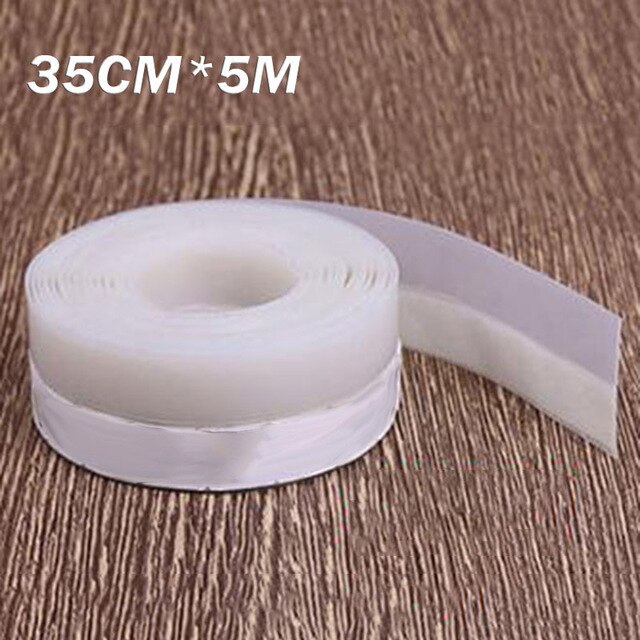 Nder Door Sweep Weather Stripping Door Bottom Seal Strip Draft Wind Stopper 5M: Translucent