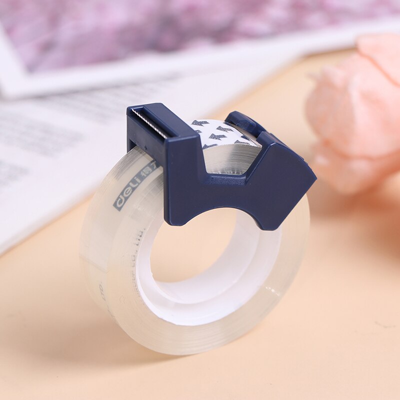 Random Clear Adhesive Tape with Tape Cutting Tool Writable Invisible Correction Tape School Stationery Protable Tape Dispenser