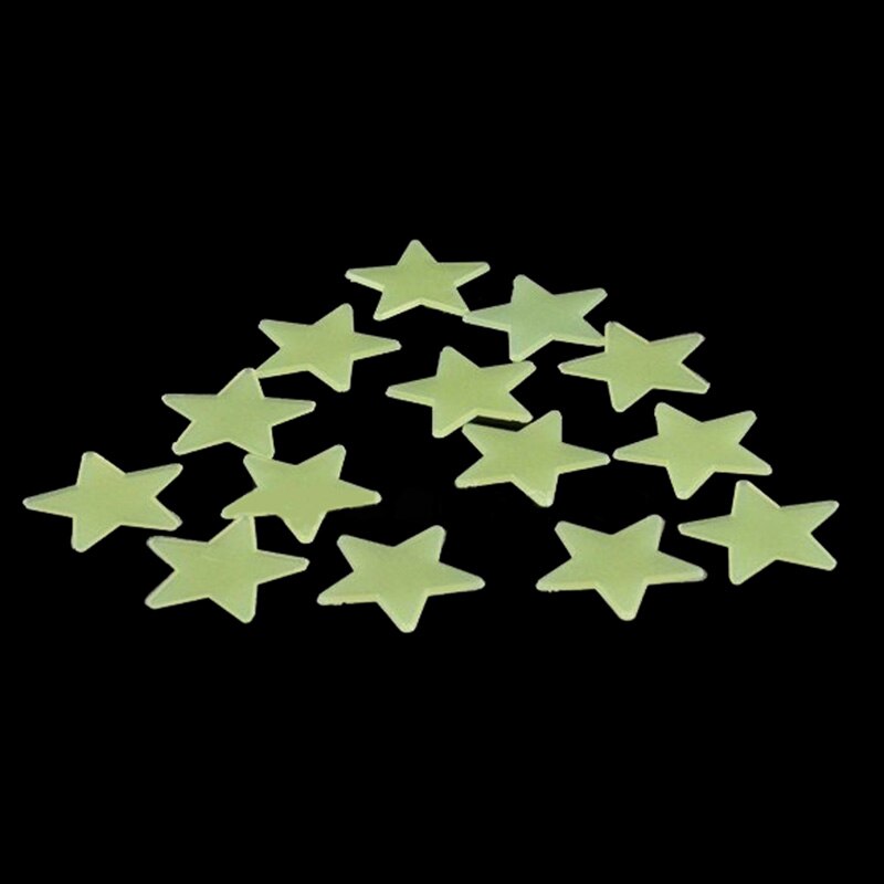 180Pcs Stars Glow in the Dark Luminous Fluorescent Plastic Cute Wall Decoration for Kid Home for Wedding birthday YH-17