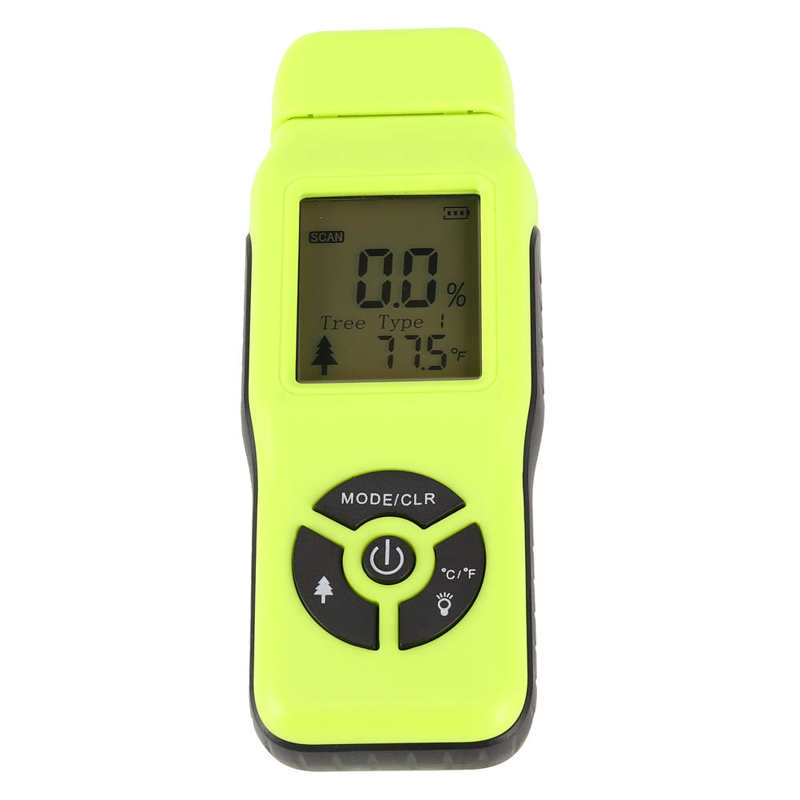 Handheld Digital Wood Moisture Meter Portable LCD Display Wood Humidity Tester Indoor mini Child environmental test 2%-70%: Green