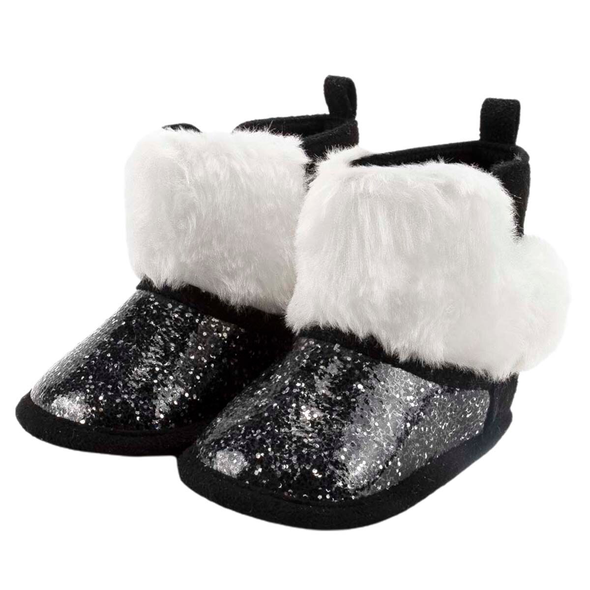 niños niñas botas de nieve zapatos de invierno cálido Piel de lentejuelas músculo suela niño Botas de nieve zapatos para bebés niñas niños botas: A / 7-12 meses