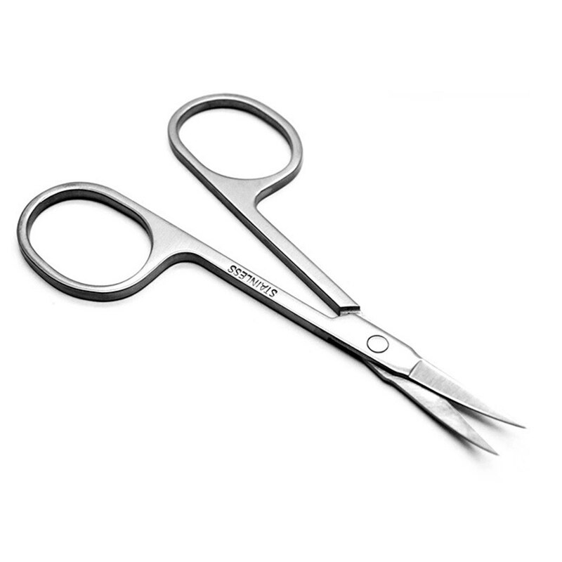 Stainless Steel Sharp Tip Eyebrow Makeup Scissors Face Hair Trimming Tweezer Scissors Beauty Tool 669