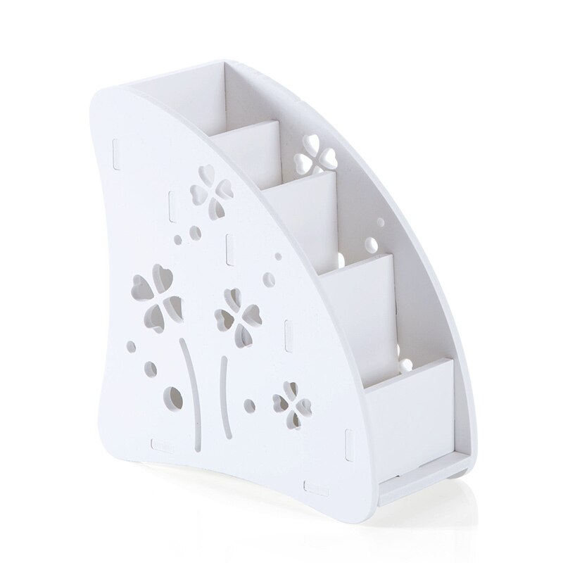 mini DIY wood file holder case commercial office home supplies pen hollow storage mobile photo container