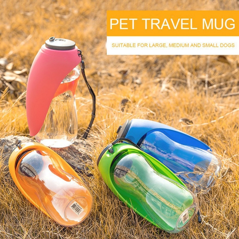 Pet Cats Feeder Drinking Bottle Plastic Dogs Water Go Out Travel Outdoor Portable Accompanying High-Capacity Cup