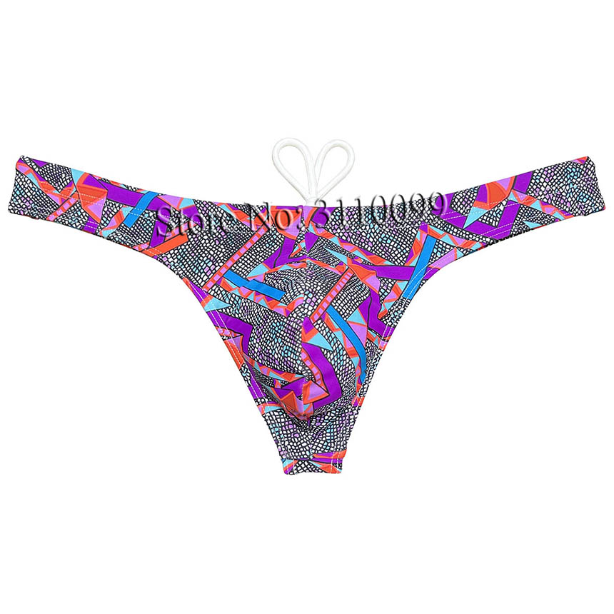 Polychrome Herren-Badeanzug, Bikini, Strandmode, Futter, Badehose, Tanga, Badehose