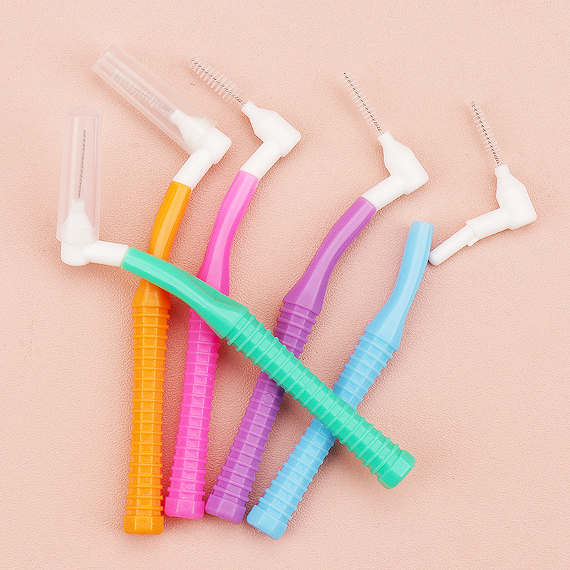 10 Pcs Orthodontic Toothpick Teeth Whitening Tooth Pick ToothBrush Oral Hygiene Care Tools L Shape Push-Pull Interdental Brush