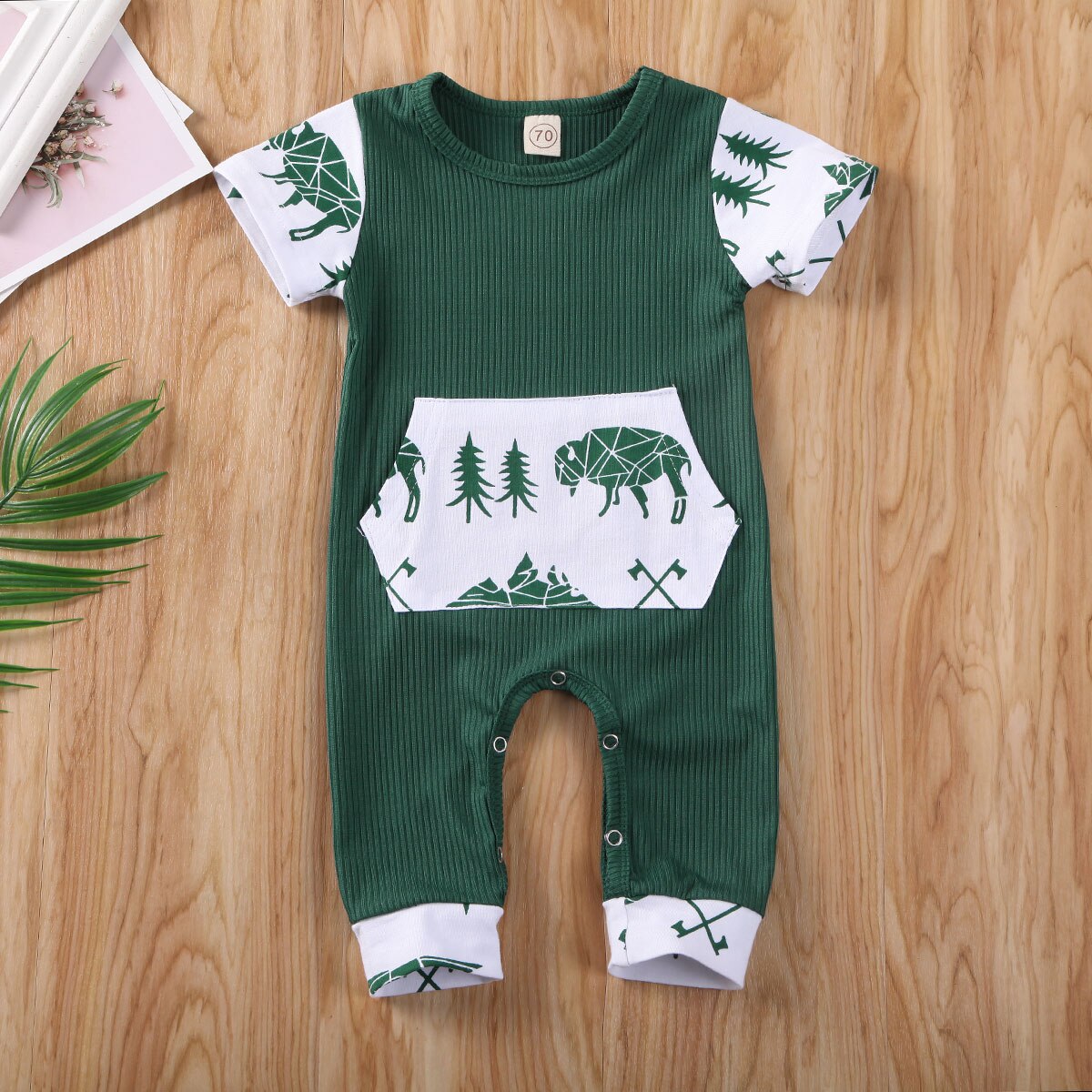 0-24M Neugeborenen Sommer Kleidung Unisex Baby Jungen Mädchen Baumwolle Strampler Kurzarm Einteilige Overall Rippen Outfit kleidung