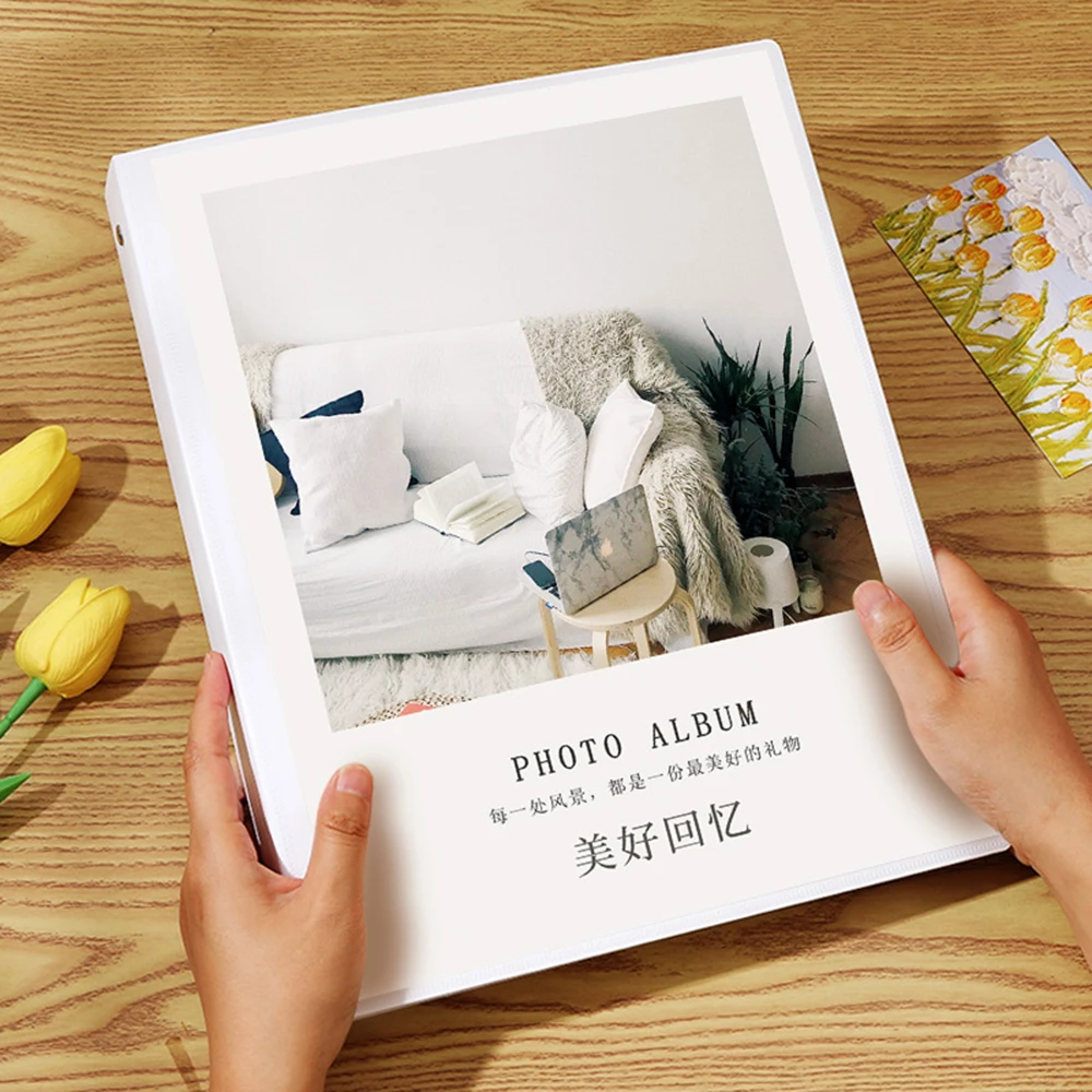 Álbum de fotos autoadhesivo DIY, hojas sueltas, gran capacidad, 30/40 páginas, álbum de recortes conmemorativo, libro de recuerdos familiar, almacenamiento de imágenes: Verde claro