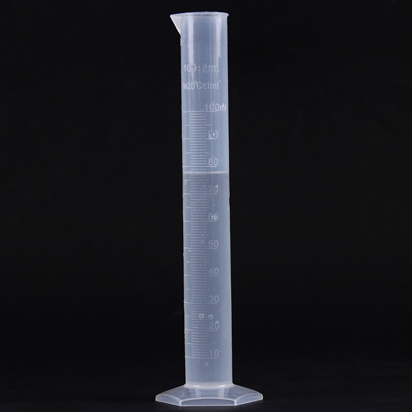 100ml Clear Plastic Measuring Cylinder Liquid Measurement For Laboratory Supplies Chemistry Instrumen Tools School Lab Supplies