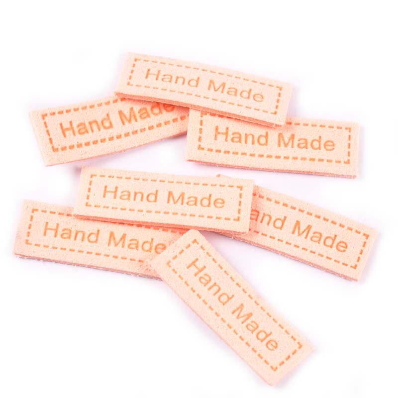Etiquetas en relieve de franela para accesorios de costura, etiquetas para bolsas de ropa, cuidado de ropa, suministros de manualidades hechas a mano, 12x35mm, 20 Uds.: 2