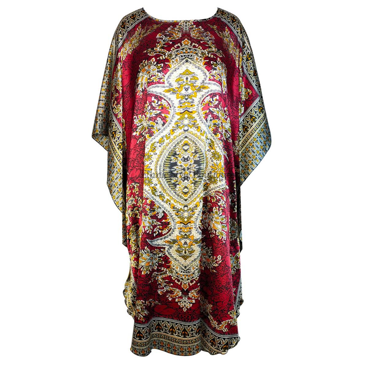 Dam rayonrock morgonrock kvinnor sovkläder nattlinne stor storlek hemklänning vintage kaftan klänning nattskjorta nattskjorta: 8