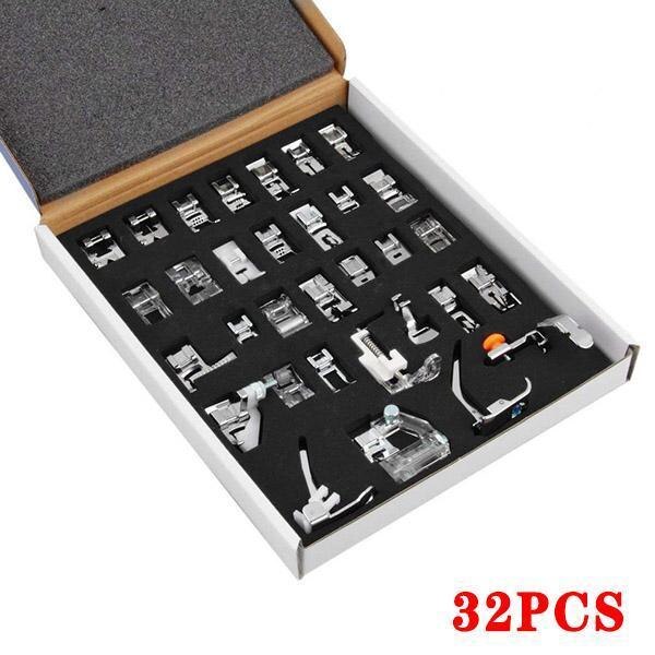 11PCS 32PCS Sewing Machine Presser Foot Press For Brother Singer Kit Braiding Blind Stitch OverLock Zipper Ruler Parts