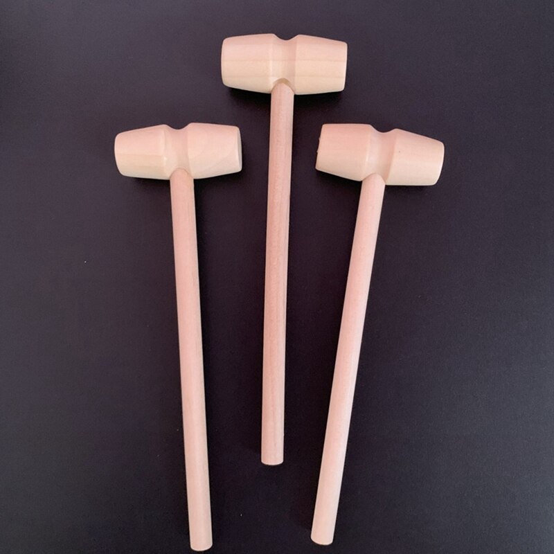 20 Pieces Wooden Crab Mallet Seafood Shellfish Wood Cracker Mini Wood Hammer Shell Cracker for Seafood Lobster Tool
