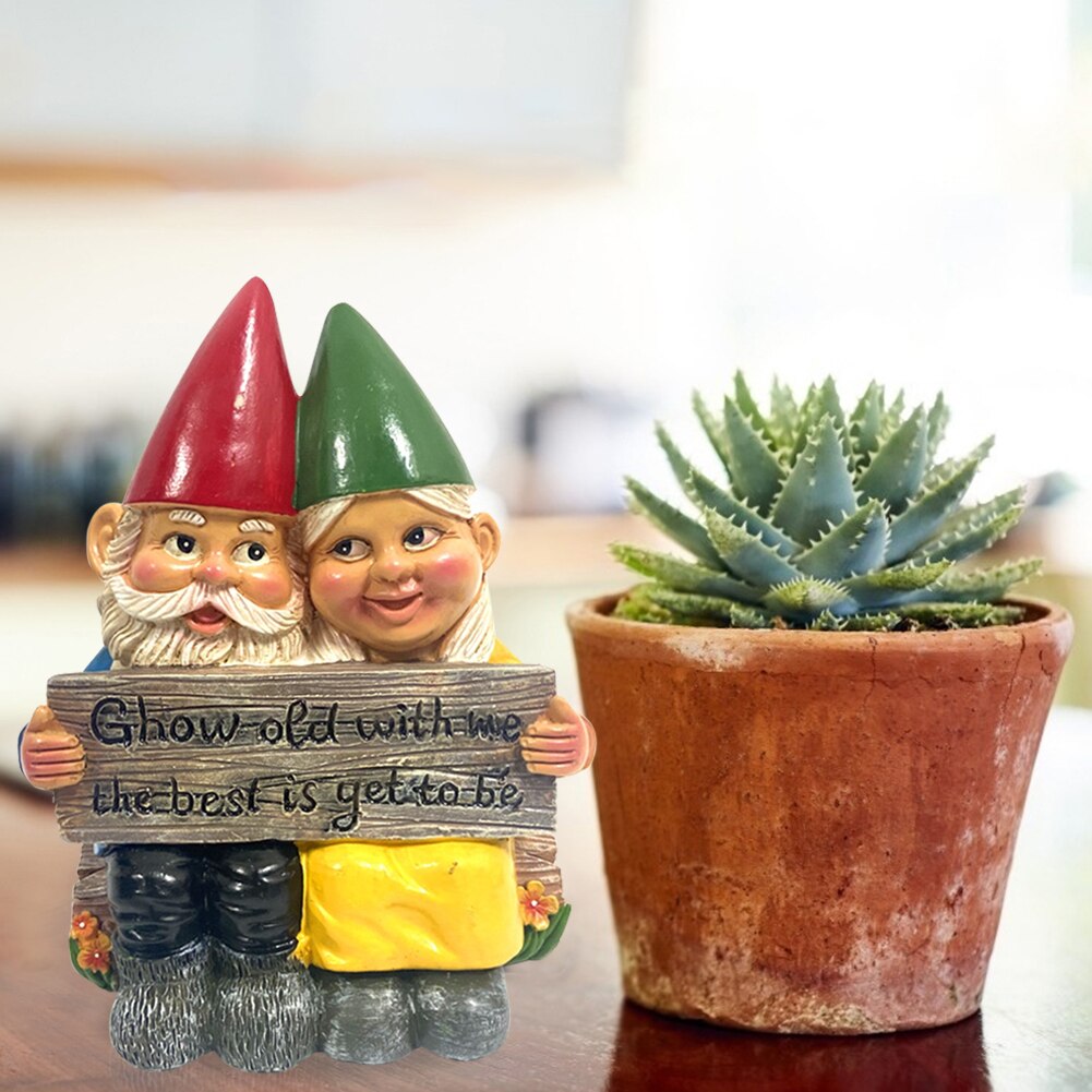 Figuras graciosas de resina para jardín, estatua de decoración de jardín travieso, adornos de césped para interior/exterior