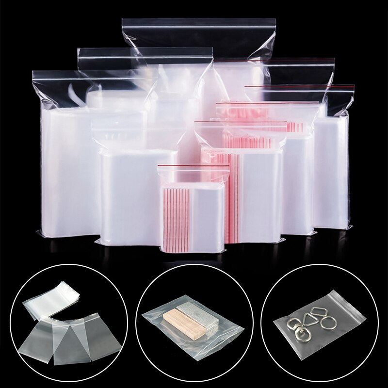 100 Sachets Zip 8x12 Cm Transparents - Alimentaire, Bijoux, Accessoires
