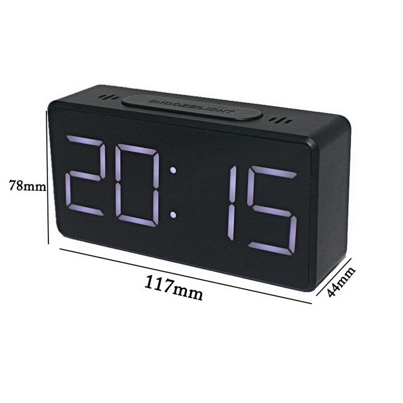 Neue Qualifizierte Digitale Holz LED Wecker Holz Retro Glow Uhr Desktop Tabelle Decor Voice Control Snooze Funktion Schreibtisch Werkzeuge: MULTI