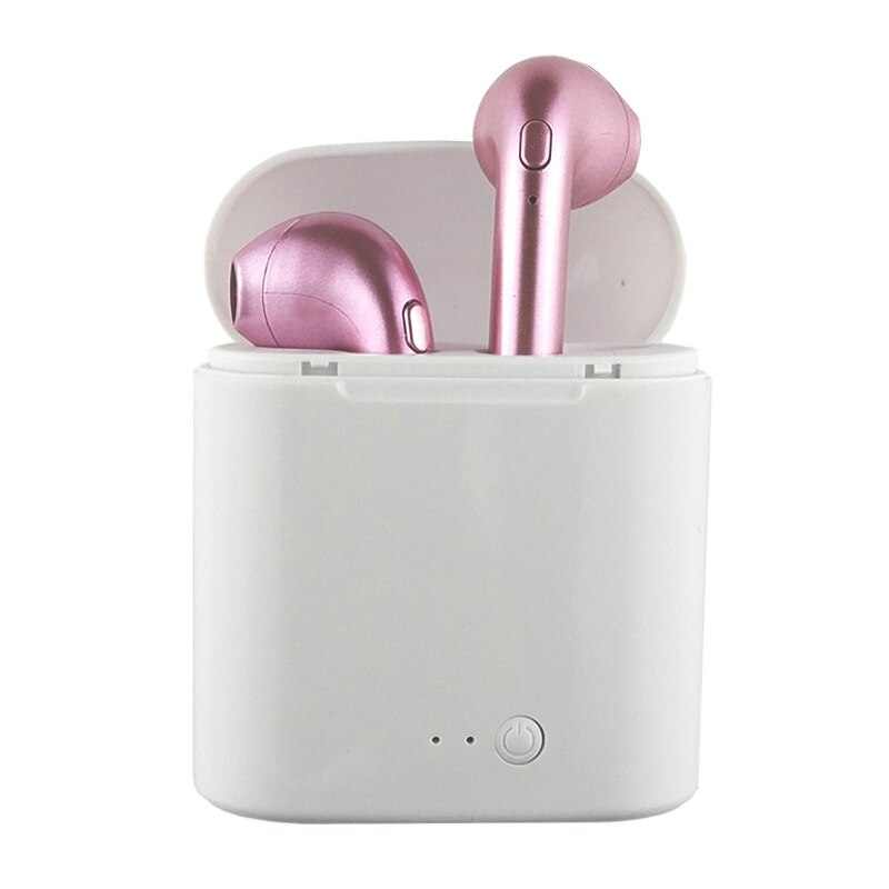 I7s Tws Bluetooth 5.0 Oortelefoon Met Opladen Doos Draadloze Hoofdtelefoon Stereo Sport Waterdichte Oordopjes Headsets Met Microfoon: Purple